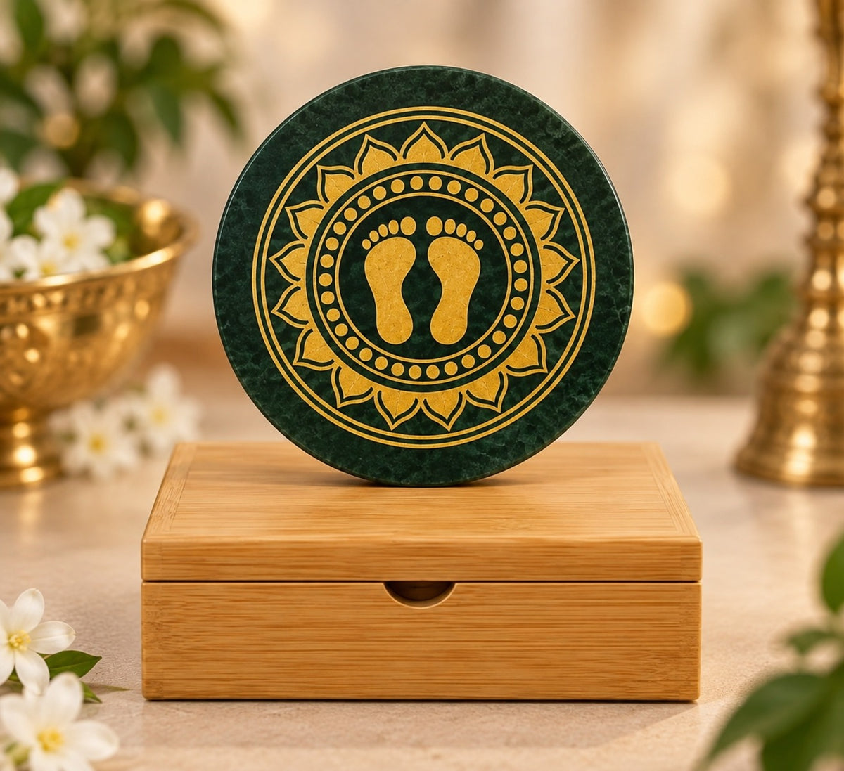 Lakshmi Charan Paduka in Jade