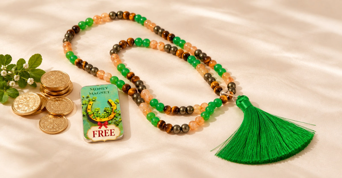 Opulence Code Mala (109 Beads) with USA Imported Free Money Magnet SoyaWax Solid