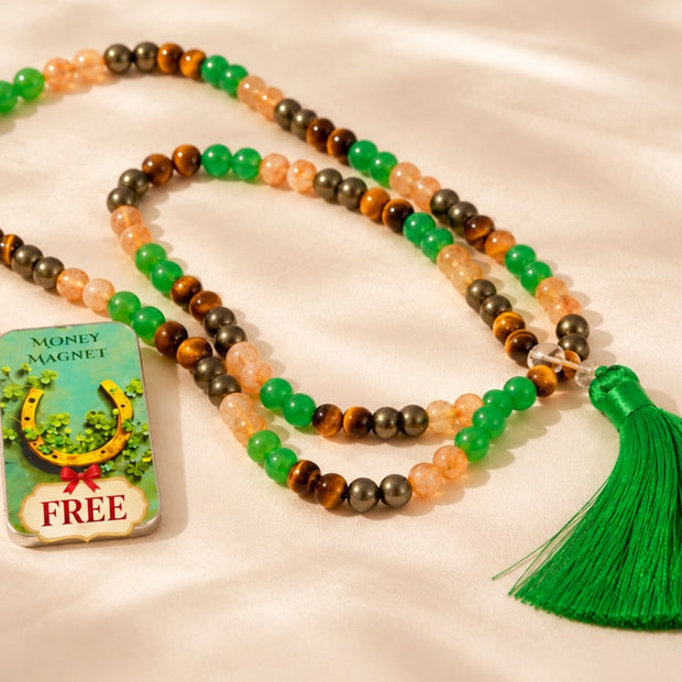 Opulence Code Mala (109 Beads) with USA Imported Free Money Magnet SoyaWax Solid