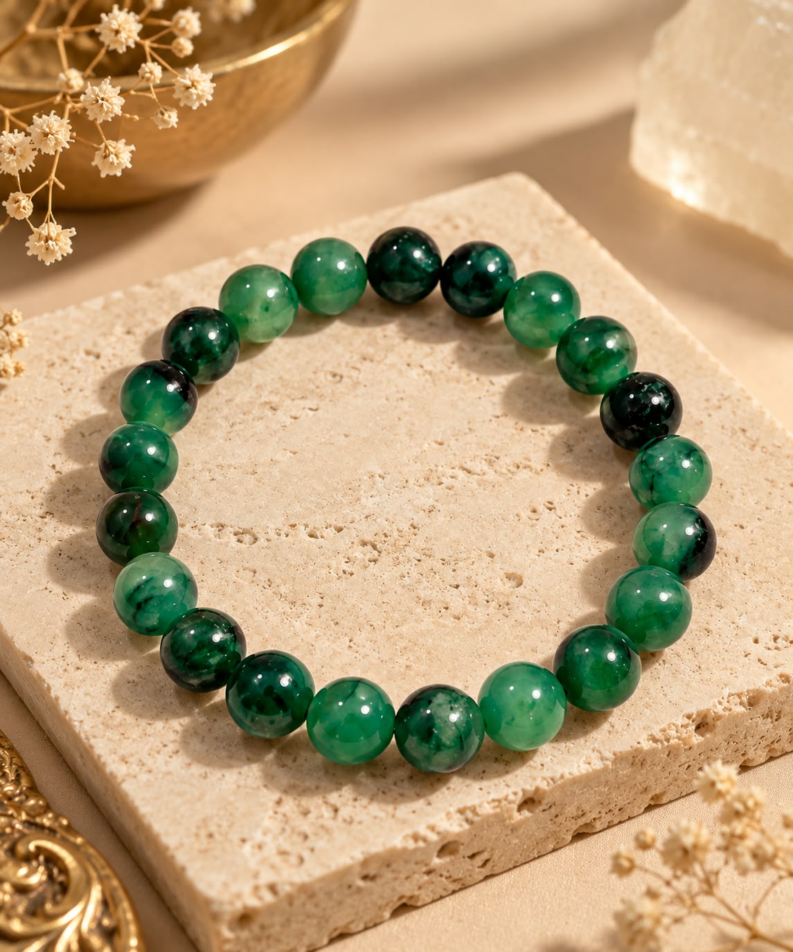 Emerald Bracelet 8mm – Imported