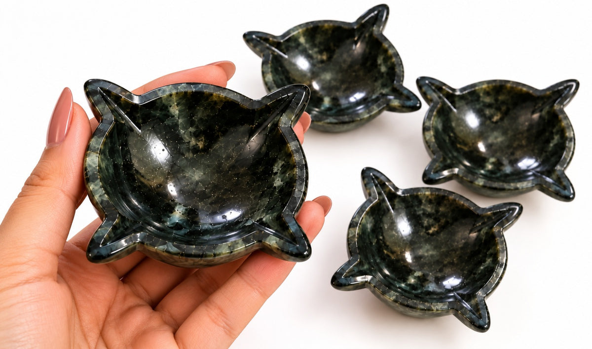CHOUMUKHI BLACK TOURMALINE CRYSTAL DIYA
