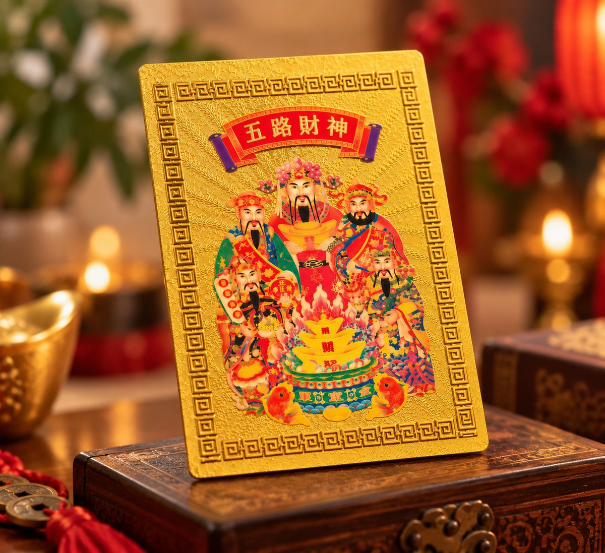 5 Gods of Wealth Feng Shui Sticker