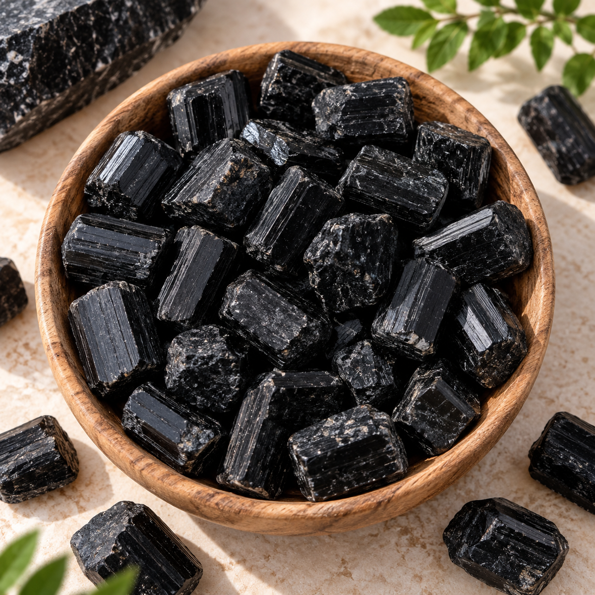 Black Tourmaline Tumble — Raw