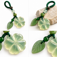 Jade Clover Bag Charm