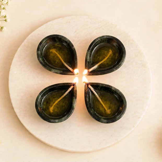 PLAIN BLACK TOURMALINE CRYSTAL DIYA