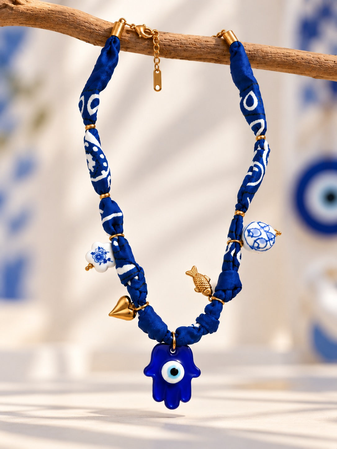 Morrocan Hamsa Nazar Shield Necklace