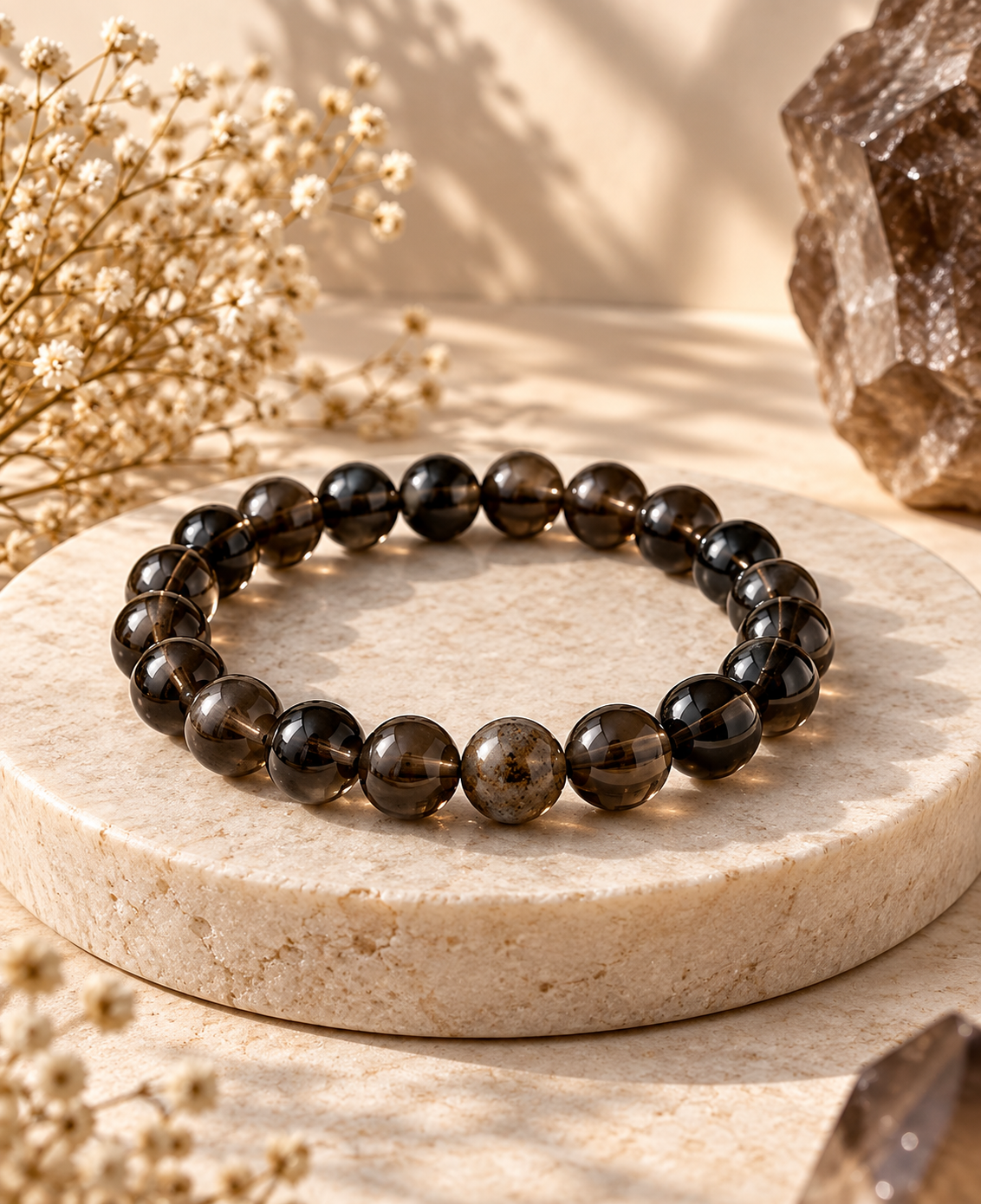 Shadow Healer —  Black Moonstone Bracelet