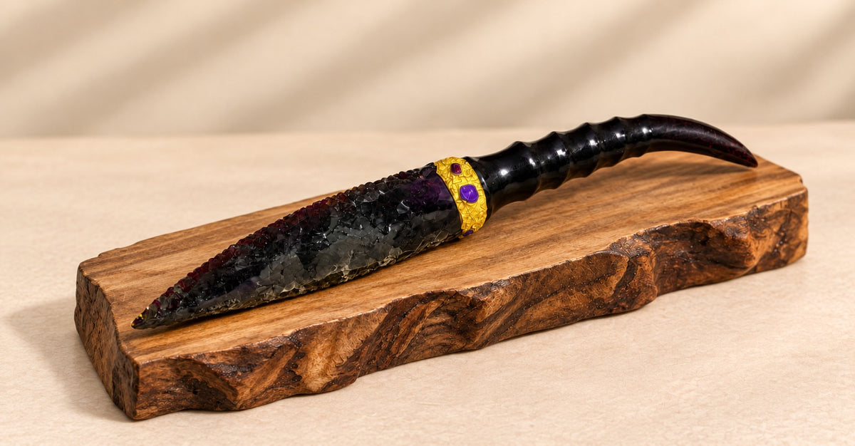Black Obsidian Ritual Dagger
