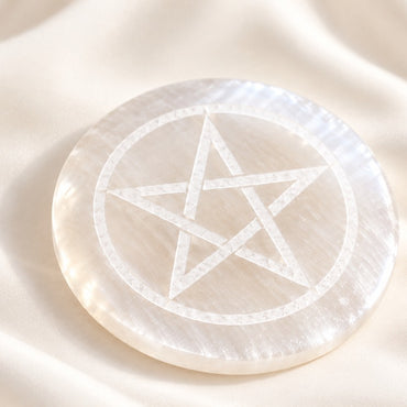 Pentacle Selenite Plate